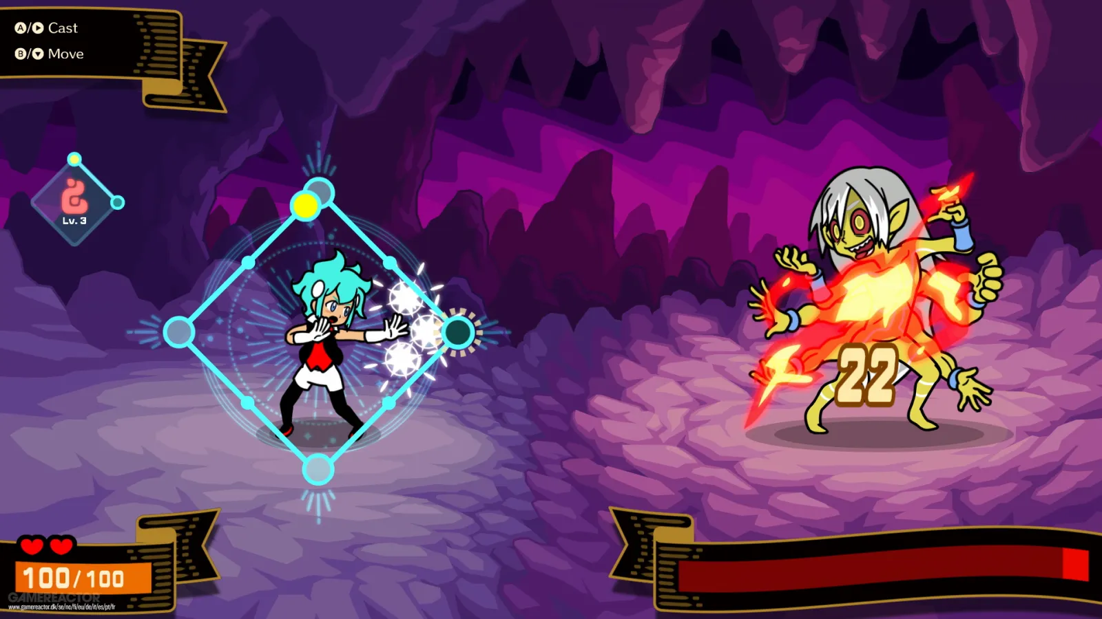 Pemain dapat menikmati kombinasi unik antara dungeon-crawler dan game musik.